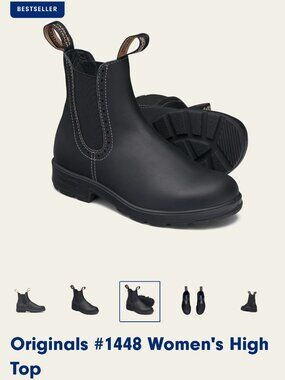 Blundstone original 1448 Women's high Too Black Chelsea Boots size 4 US size 7